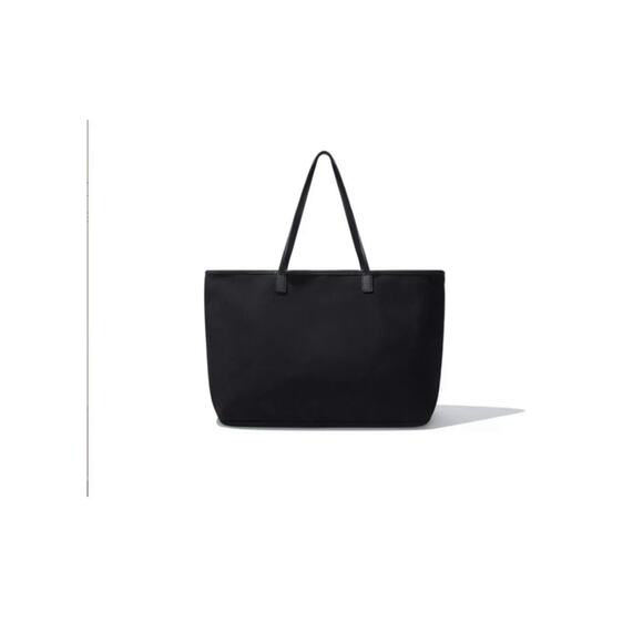 $98 CLEOBELLA Cotton Canvas Tote Black w Vegan Leather Strap FabFitFun NEW Seald - Picture 3 of 6